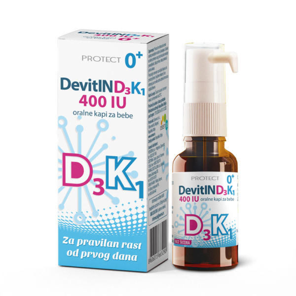 DEVITIN D3K1 ORALNE KAPI ZA BEBE, 10ML • Proizvod • Esensa