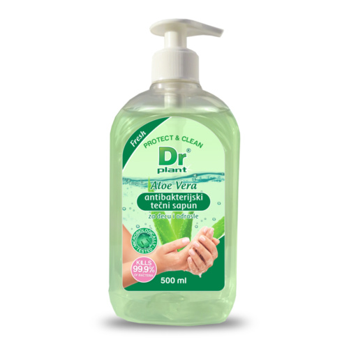 Dr Plant Antibakterijski течен сапун Aloe vera, 500 ml