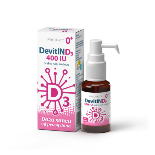 DEVITIN D3 400IU ORALNE KAPI ZA DECU 15ML, PROTECT