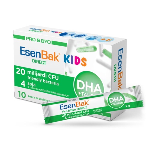 ESENBAK DIRECT KIDS Probiotik za decu, DHA + TAURIN, 10 KESICA