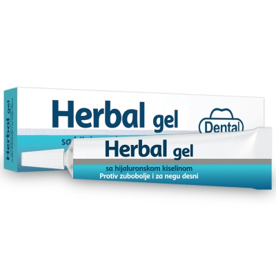 Herbal gel za desni sa hijaluronskom kiselinom, protiv zubobolje 5g Herbal gel za desni sa hijaluronskom kiselinom, protiv zubobolje 5g