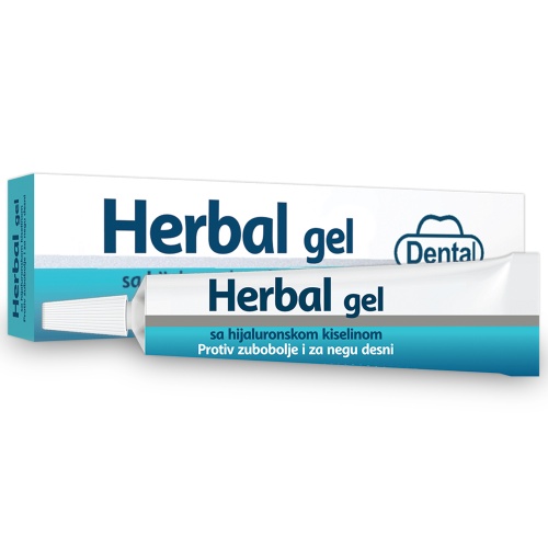 Herbal gel za desni sa hijaluronskom kiselinom, protiv zubobolje 5g Herbal gel za desni sa hijaluronskom kiselinom, protiv zubobolje 5g