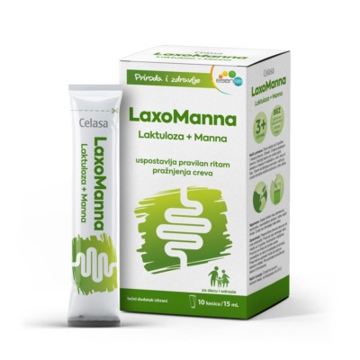 LaxoManna liquid supplement for oral use, 10 sachets