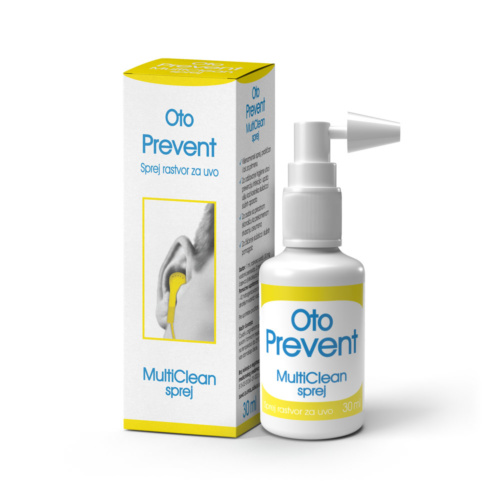 OTO PREVENT MULTICLEAN, SPRAY SOLUTION FOR DISINFECTION OF BOTH EARS AND EAR APPARATUS, 30ML