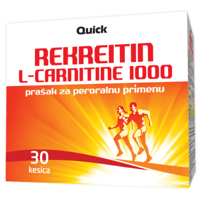Rekreitin L-carnitine 1000, powder for oral use, 30 sachets Rekreitin L-carnitine 1000, powder for oral use, 30 sachets