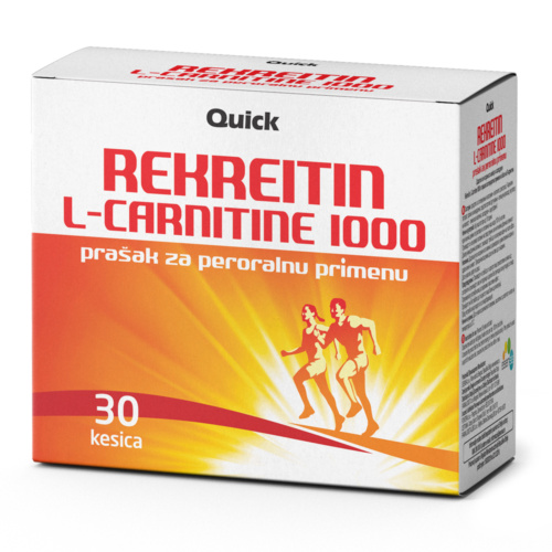 L-carnitine 1000 Rekreitin, powder for oral use, 30 sachets