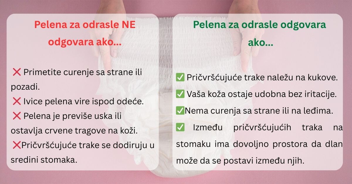 vodic za odabir velicine pelena