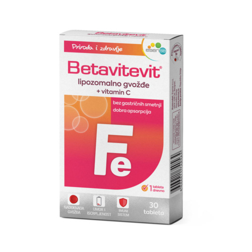 Betavitevit Lipozomalno gvožđe + vitamin C, 30 tableta