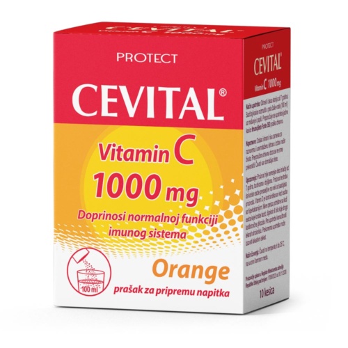 Cevital Vitamin C 1000mg, prašak za peroralnu primenu 10x4g