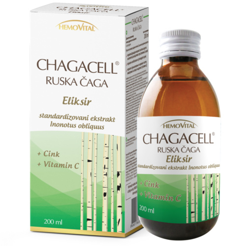 Ruska Čaga ChagaCell eliksir sa Zn 200ml Ruska Čaga ChagaCell eliksir sa Zn 200ml