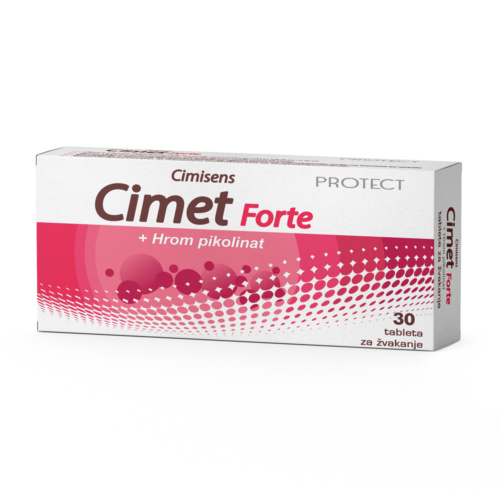 Cimisens Cinnamon Forte, Cinnamon + Chromium Picolinate for Regulation of Sugar Level, 30 Chewable Tablets