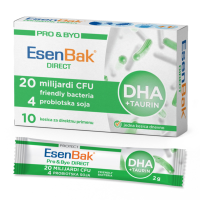 ESENBAK PROBIOTIK DIRECT, DHA + TAURIN, 10 KESICA ESENBAK PROBIOTIK DIRECT, DHA + TAURIN, 10 KESICA