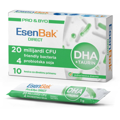 ESENBAK PROBIOTIK DIRECT, ДГК + ТАУРИН, 10 ПАКЕТОВ ESENBAK PROBIOTIK DIRECT, ДГК + ТАУРИН, 10 ПАКЕТОВ