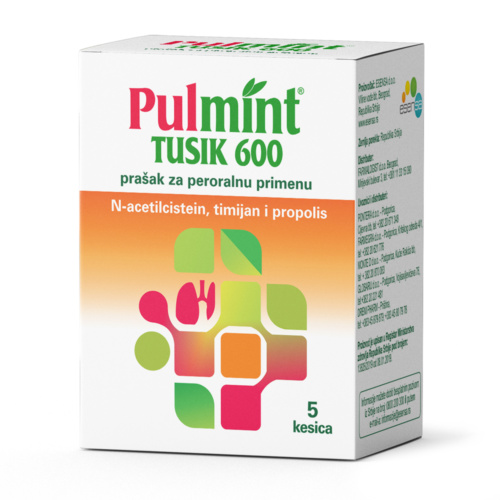 Pulmint Тусик 600 прашок за перорална примена